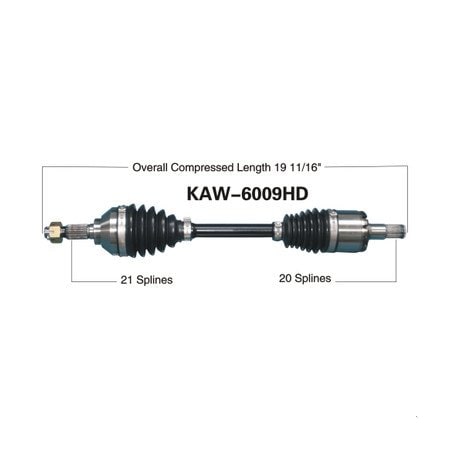 Wide Open Heavy Duty CV Axle for KAW HD FRONT LEFT KVF650/750 BRUTE 05-14 KAW-6009HD